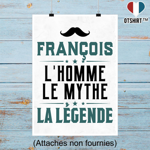 Affiche françois l'homme le mythe la légende