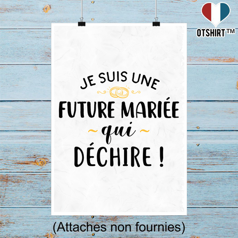 Affiche future mariée qui déchire