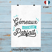 Affiche gémeaux ascendant parfait