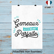 Affiche gémeaux ascendant parfaite