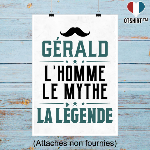 Affiche gérald l'homme le mythe la légende