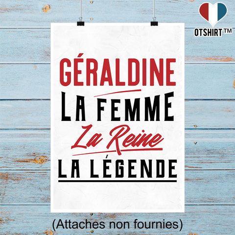 Affiche géraldine la femme la reine la légende