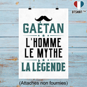 Affiche gaétan l'homme le mythe la légende