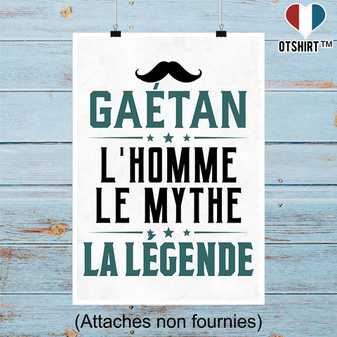 Affiche gaétan l'homme le mythe la légende