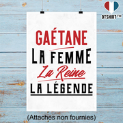 Affiche gaétane la femme la reine la légende