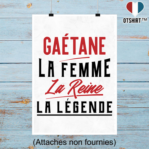 Affiche gaétane la femme la reine la légende