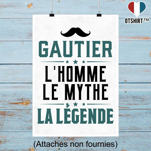 Affiche gautier l'homme le mythe la légende