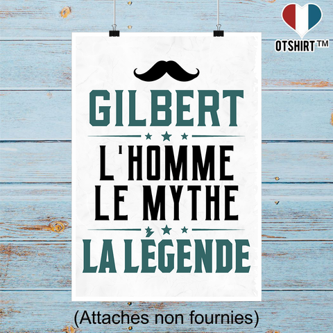 Affiche gilbert l'homme le mythe la légende