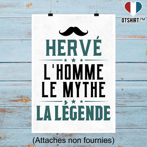 Affiche hervé l'homme le mythe la légende