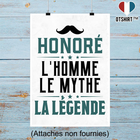 Affiche honoré l'homme le mythe la légende