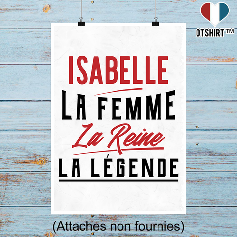 Affiche isabelle la femme la reine la légende