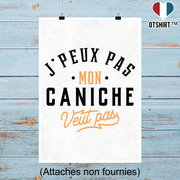 Affiche j peux pas caniche