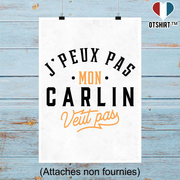 Affiche j peux pas carlin