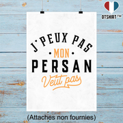 Affiche j peux pas persan