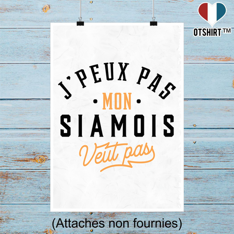 Affiche j peux pas siamois