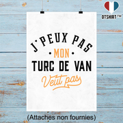 Affiche j peux pas turc de van