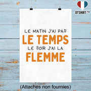 Affiche j'ai la flemme