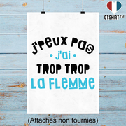 Affiche j'ai trop trop la flemme