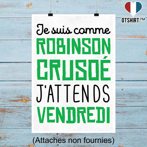 Affiche j'attends vendredi