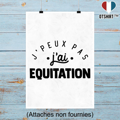Affiche j'peux pas j'ai équitation 2
