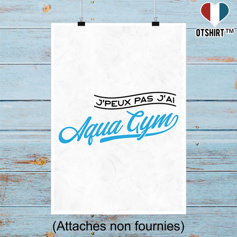 Affiche j'peux pas j'ai aqua gym