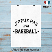 Affiche j'peux pas j'ai baseball 3