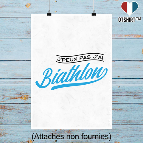 Affiche j'peux pas j'ai biathlon