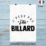 Affiche j'peux pas j'ai billard 2