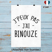 Affiche j'peux pas j'ai binouze