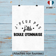 Affiche j'peux pas j'ai boule lyonnaise 2