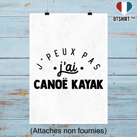 Affiche j'peux pas j'ai canoë kayak 2