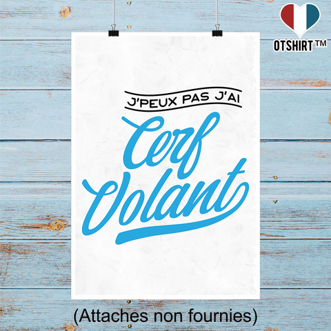 Affiche j'peux pas j'ai cerf volant