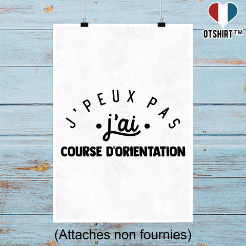 Affiche j'peux pas j'ai course d'orientation 2