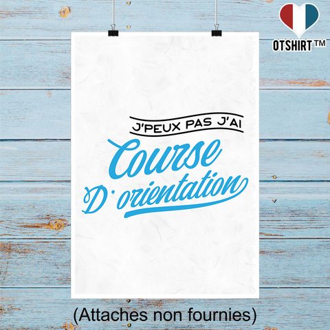 Affiche j'peux pas j'ai course d'orientation