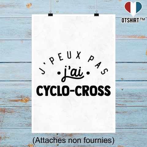 Affiche j'peux pas j'ai cyclo-cross 2