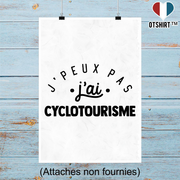 Affiche j'peux pas j'ai cyclotourisme