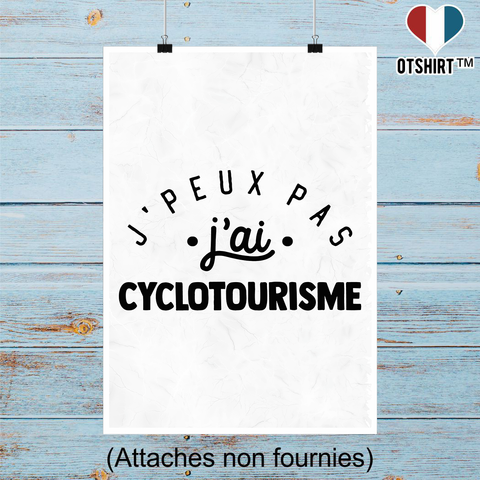 Affiche j'peux pas j'ai cyclotourisme