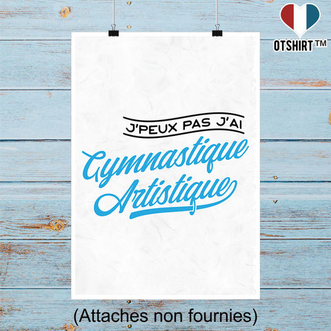 Affiche j'peux pas j'ai gymnastique artistique