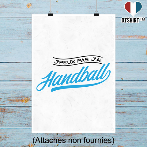 Affiche j'peux pas j'ai handball
