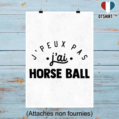 Affiche j'peux pas j'ai horse ball 2