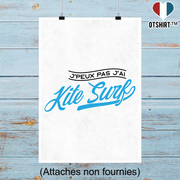 Affiche j'peux pas j'ai kite surf