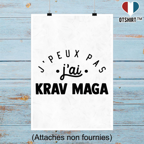 Affiche j'peux pas j'ai krav maga 2
