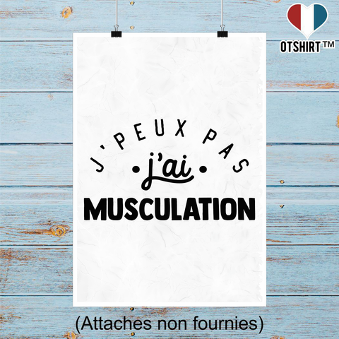 Affiche j'peux pas j'ai musculation 2