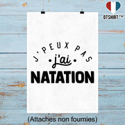 Affiche j'peux pas j'ai natation 2