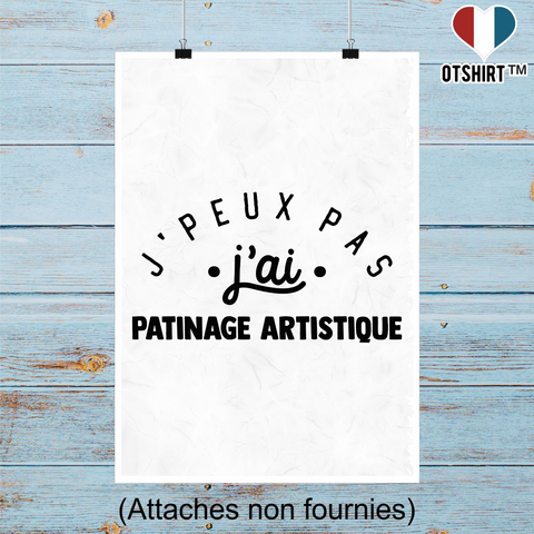 Affiche j'peux pas j'ai patinage artistique 2