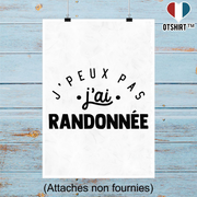 Affiche j'peux pas j'ai randonnée 2