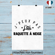 Affiche j'peux pas j'ai raquette à neige 2