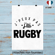 Affiche j'peux pas j'ai rugby 2