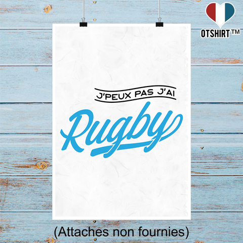 Affiche j'peux pas j'ai rugby