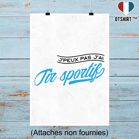 Affiche j'peux pas j'ai tir sportif